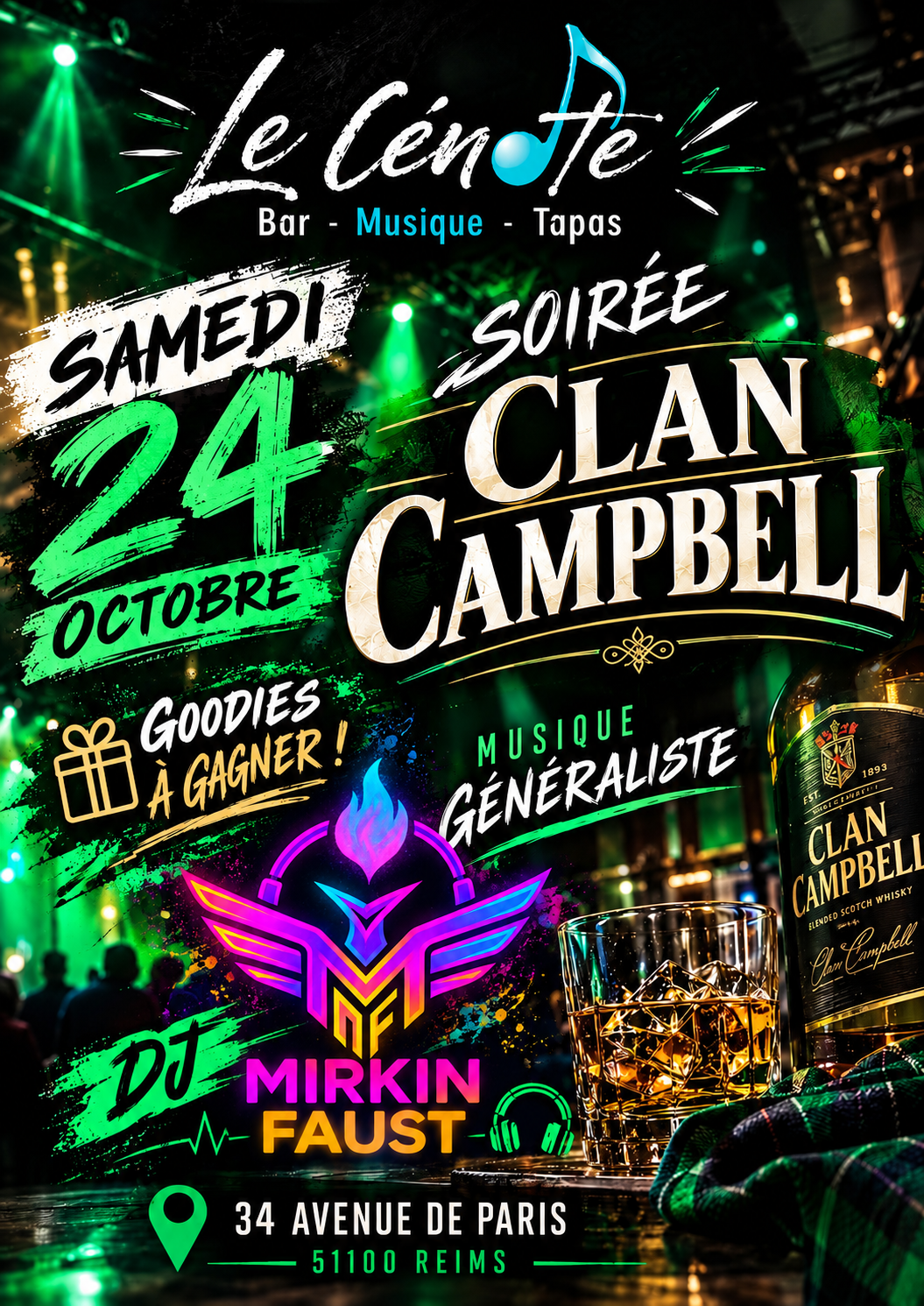 Soirée Cenote 24/10/2026